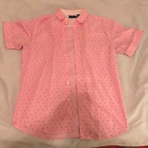Pink t-shirt with anchors on it